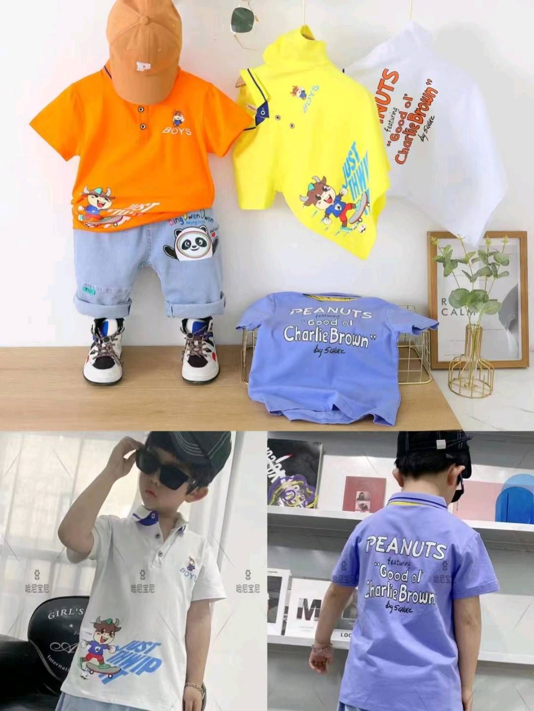 男童夏装T恤100-140-偶来送服装新品