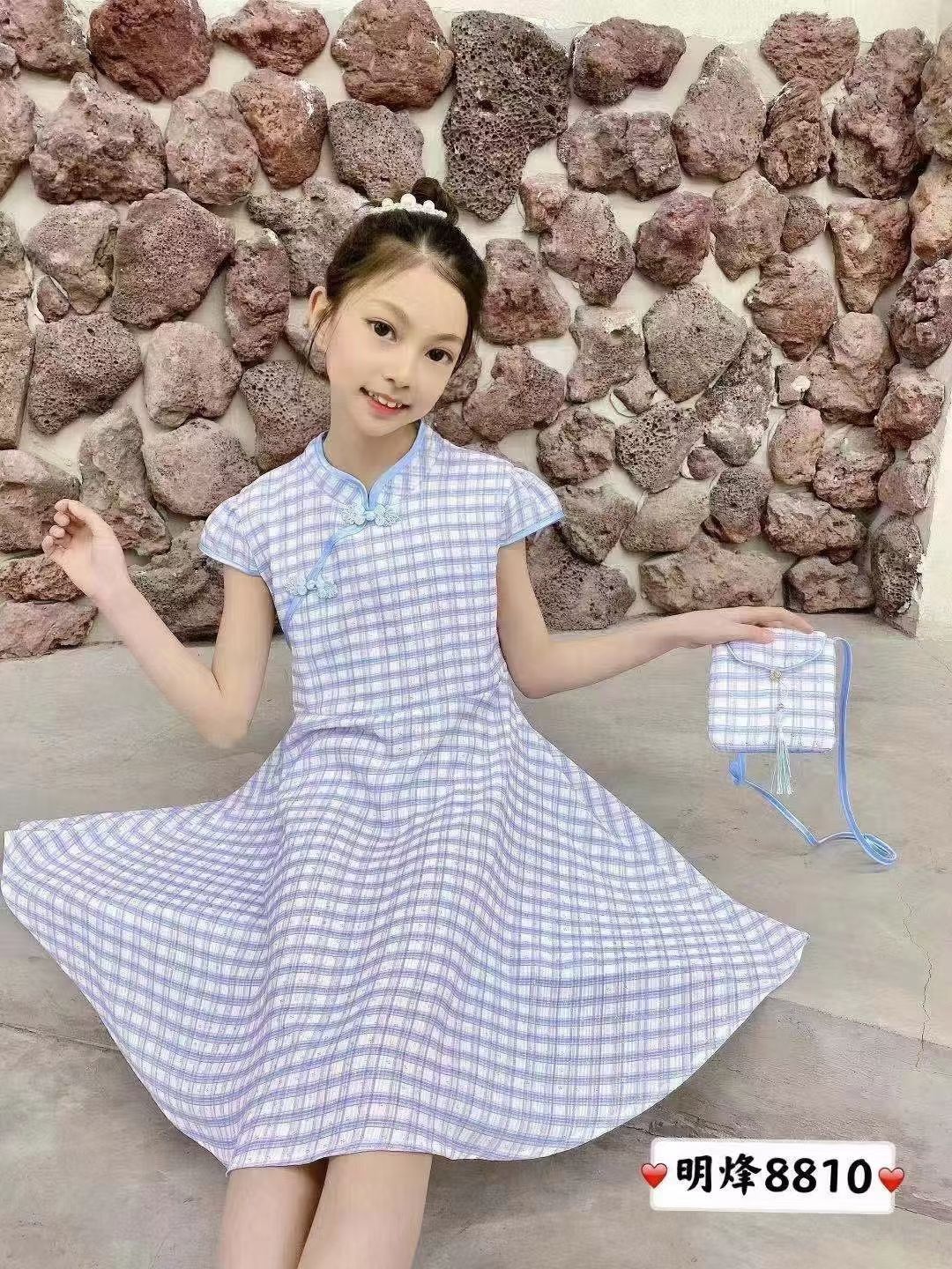 服装低价尾货-女童休闲连衣裙8-12岁特价