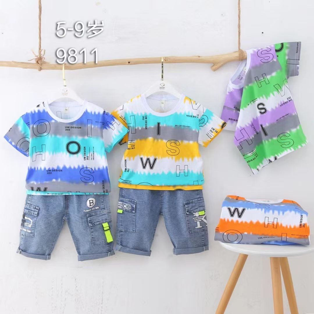 男童夏装休闲套装跑量款5-9岁-偶来送服装新品