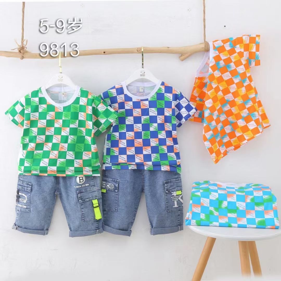 男童夏装休闲套装跑量款5-9岁-偶来送服装新品