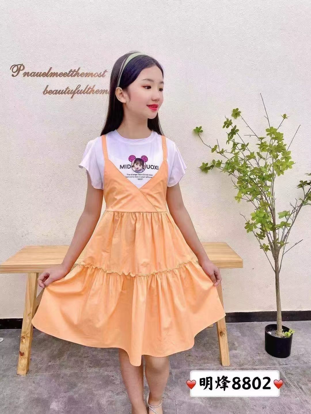 女童休闲连衣裙8-12岁特价-偶来送服装新品