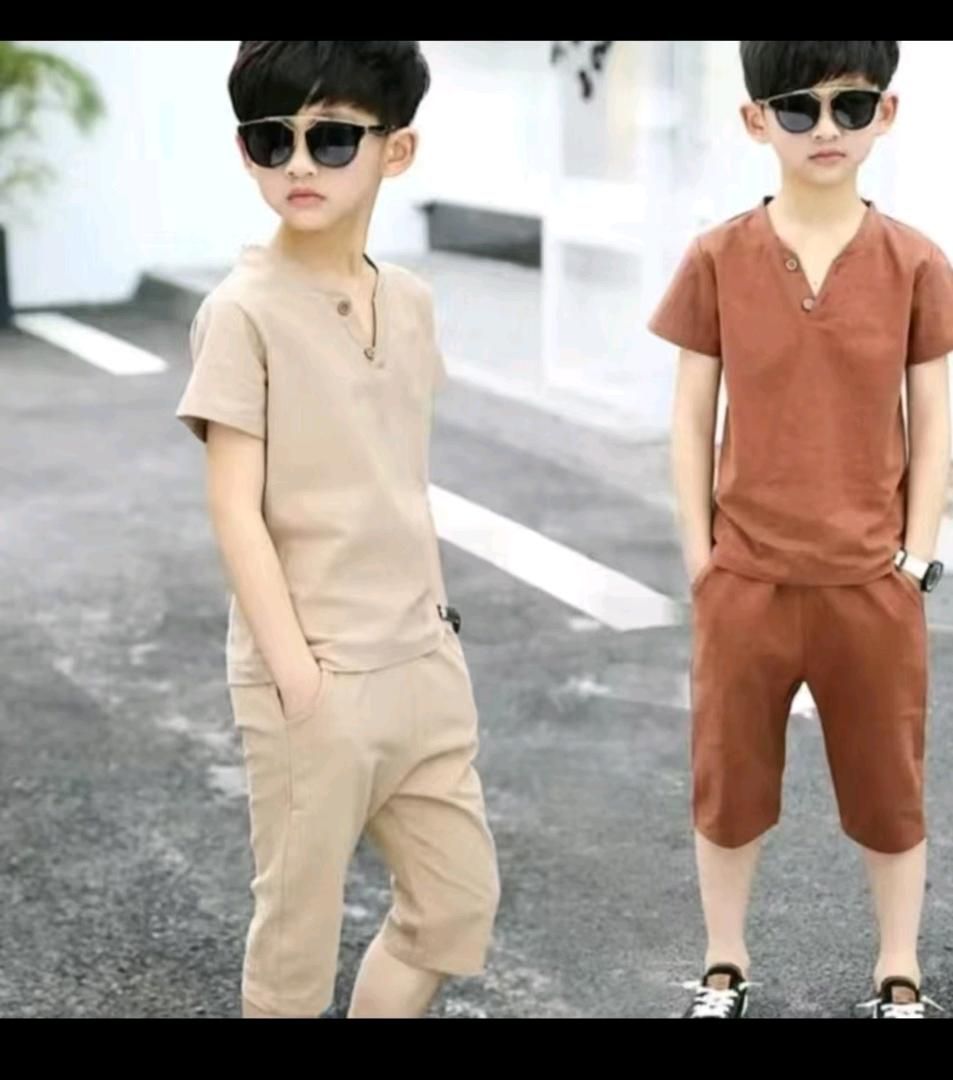 服装低价尾货-男童夏装套装清货