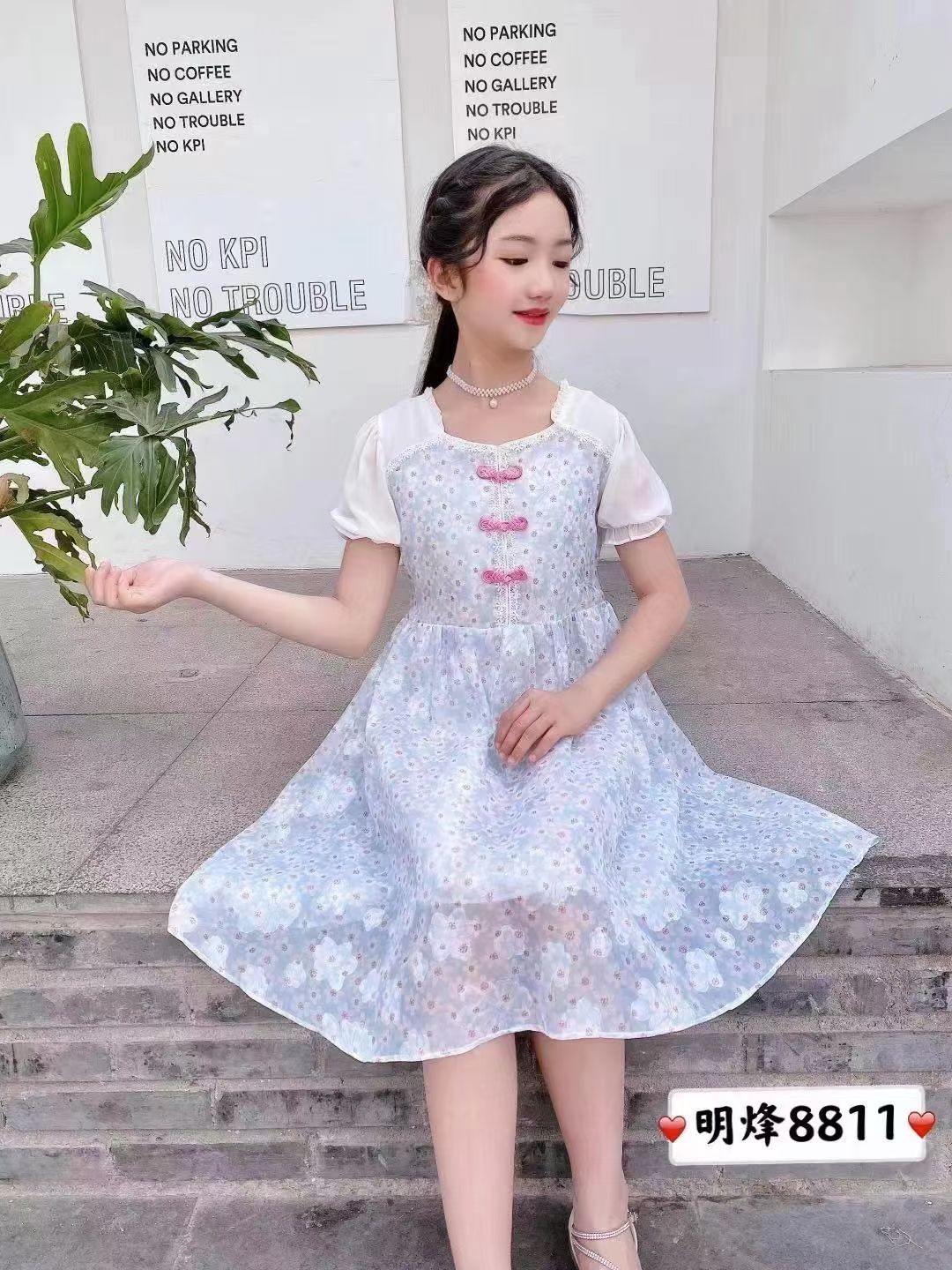 女童休闲连衣裙8-12岁特价-偶来送服装新品