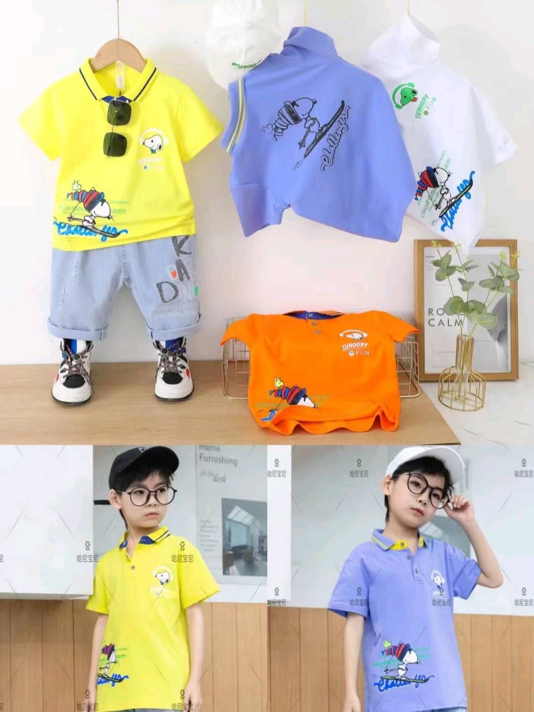 服装低价尾货-男童夏装T恤100-140