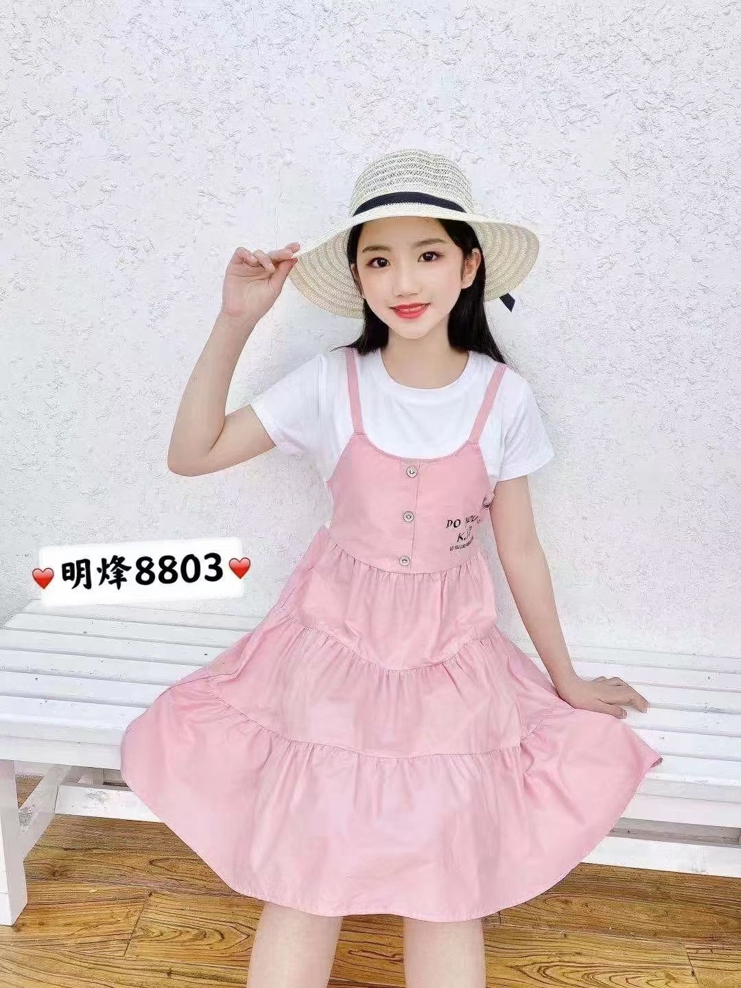服装低价尾货-女童休闲连衣裙8-12岁特价