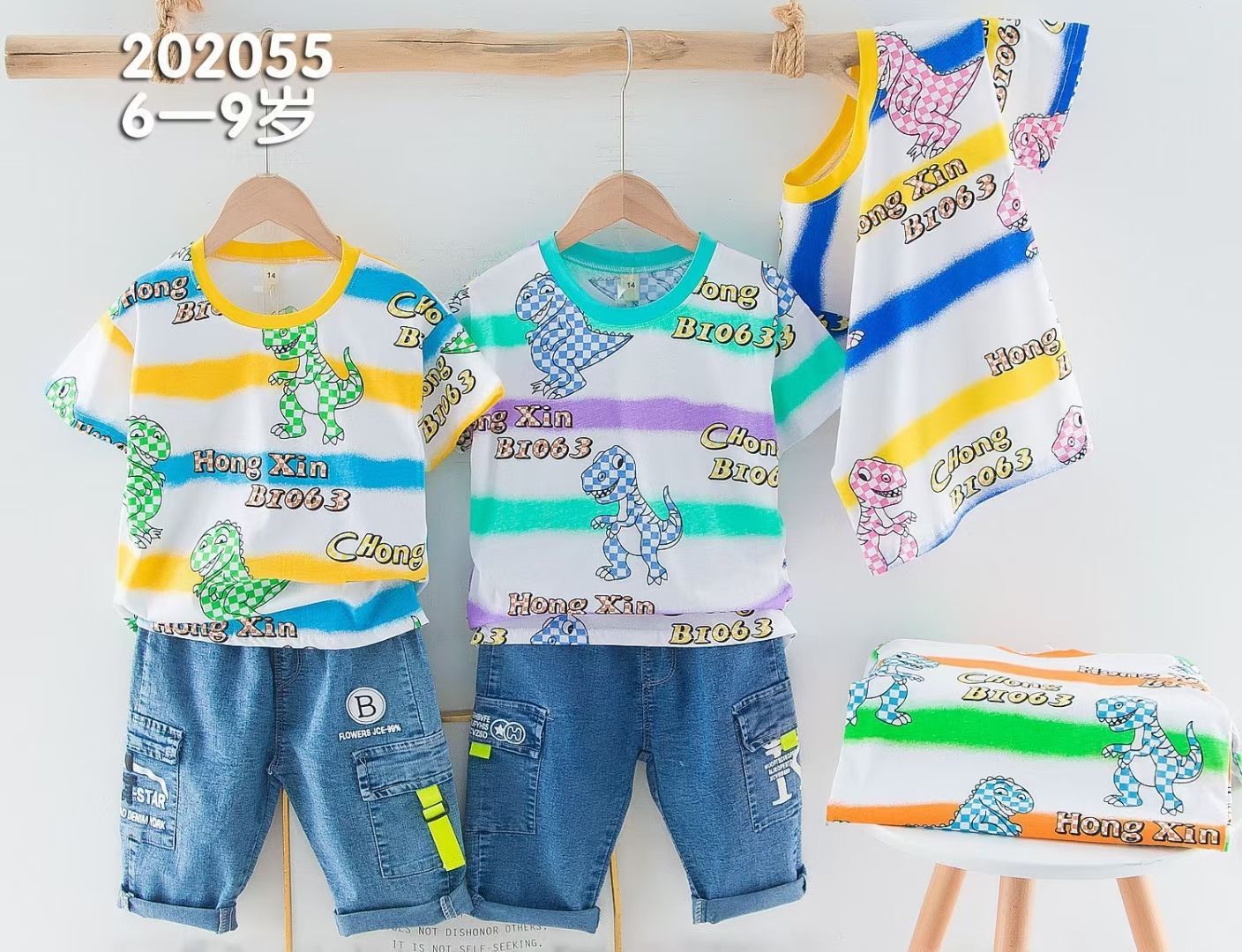 男童夏装休闲套装跑量款6-9岁-偶来送服装新品