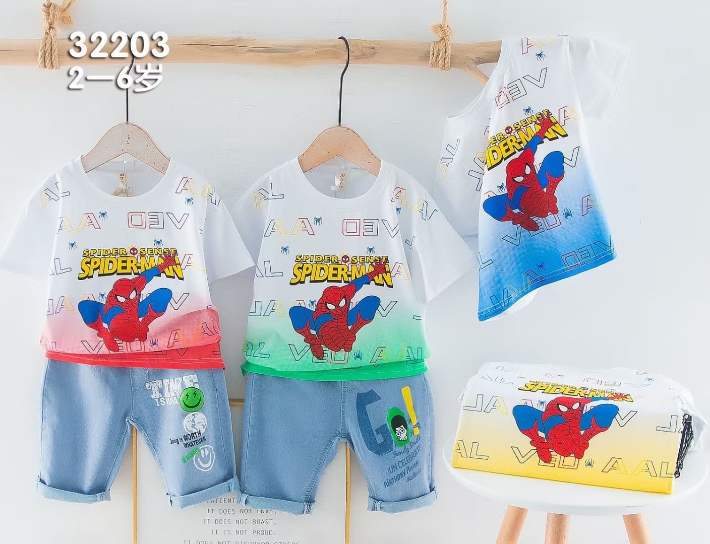 夏款男童休闲套装2-6岁-偶来送服装新品