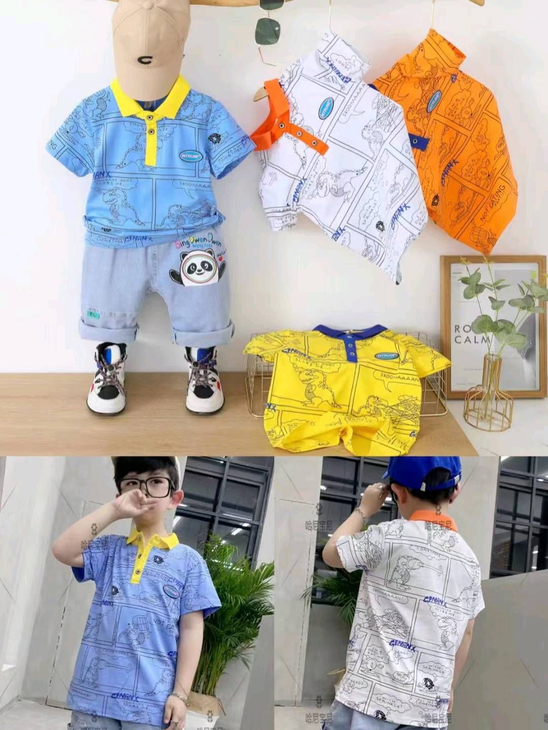 男童夏装T恤100-140-偶来送服装新品