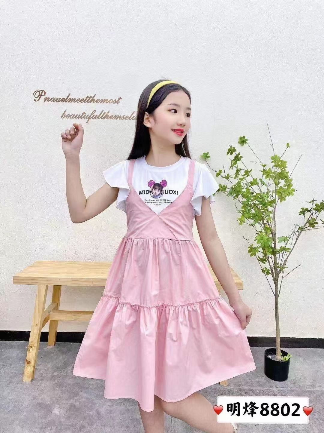 女童休闲连衣裙8-12岁特价-偶来送服装新品